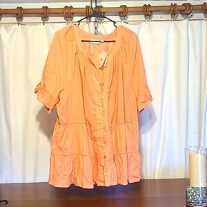 Wonderly Peach Cotton Top